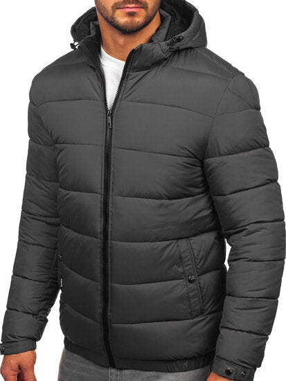 Chaqueta De Hombre Moda - Gris