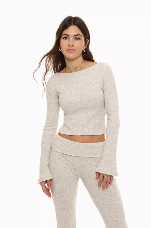 Ana - Jersey Punto Cortado - Beige